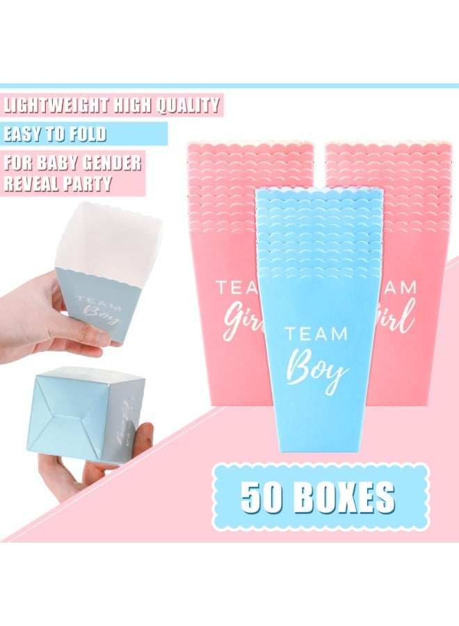 10 Pcs Gender Reveal Popcorn Boxes - (5x Team Boy & 5xTeam Girl) - Image 4